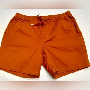 Lands End Shorts Men's Pull on Dark Orange Size L EUC